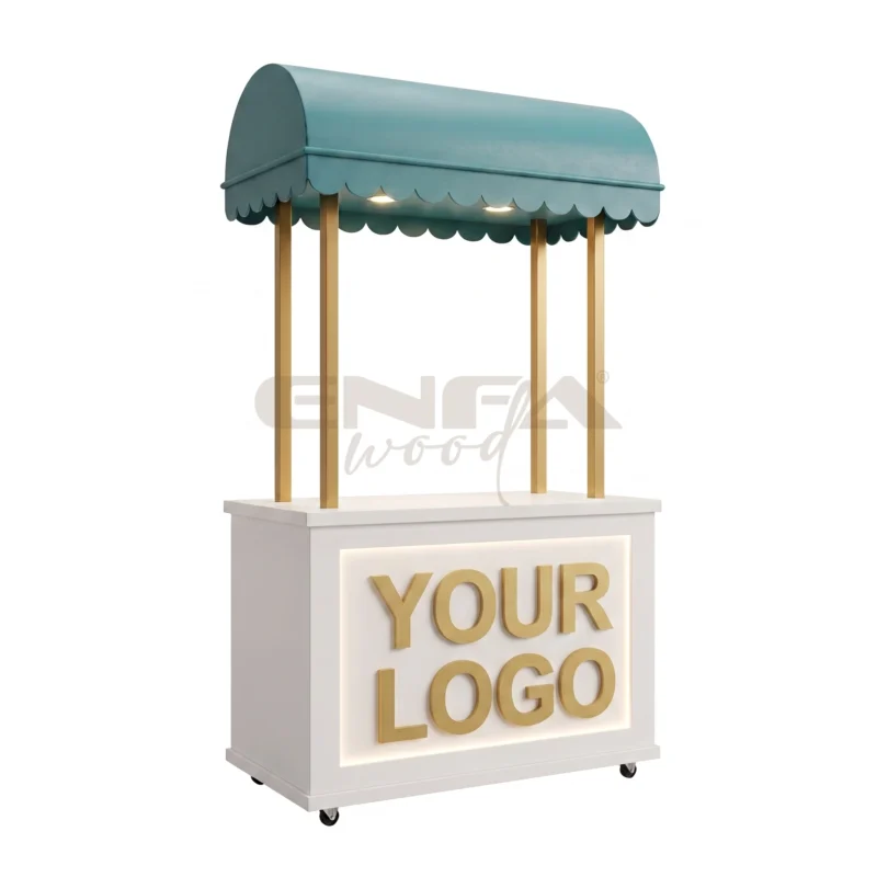 Gold Ayaklı Pastel Yeşil Kahve Standı - ENF-005 Gold Ayaklı Pastel Yeşil Kahve Standı