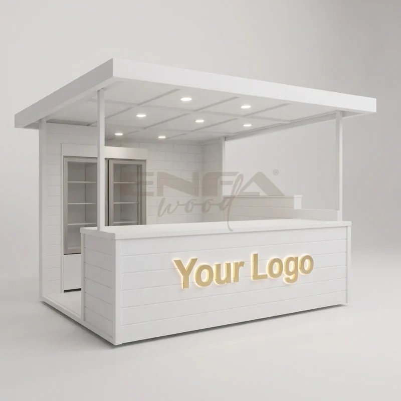 Kapı Soğutuculu Kır Evi Tasarım Mobil Kafe Kioskı