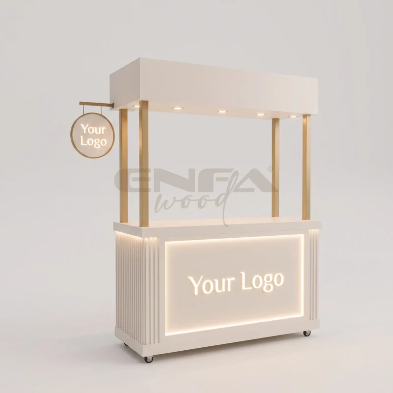Fitilli Gold Detaylı Prestij Kahve Standı - ENF-039 Fitilli Gold Detaylı Prestij Kahve Standı
