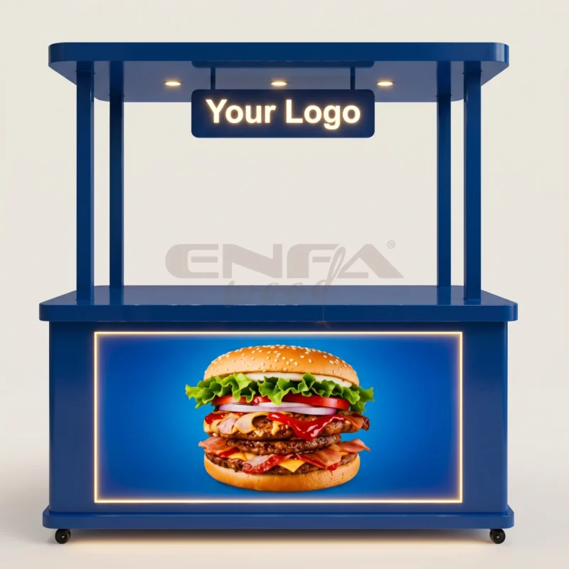 Kemer Çatılı Mobil Fast Food Satış Arabası