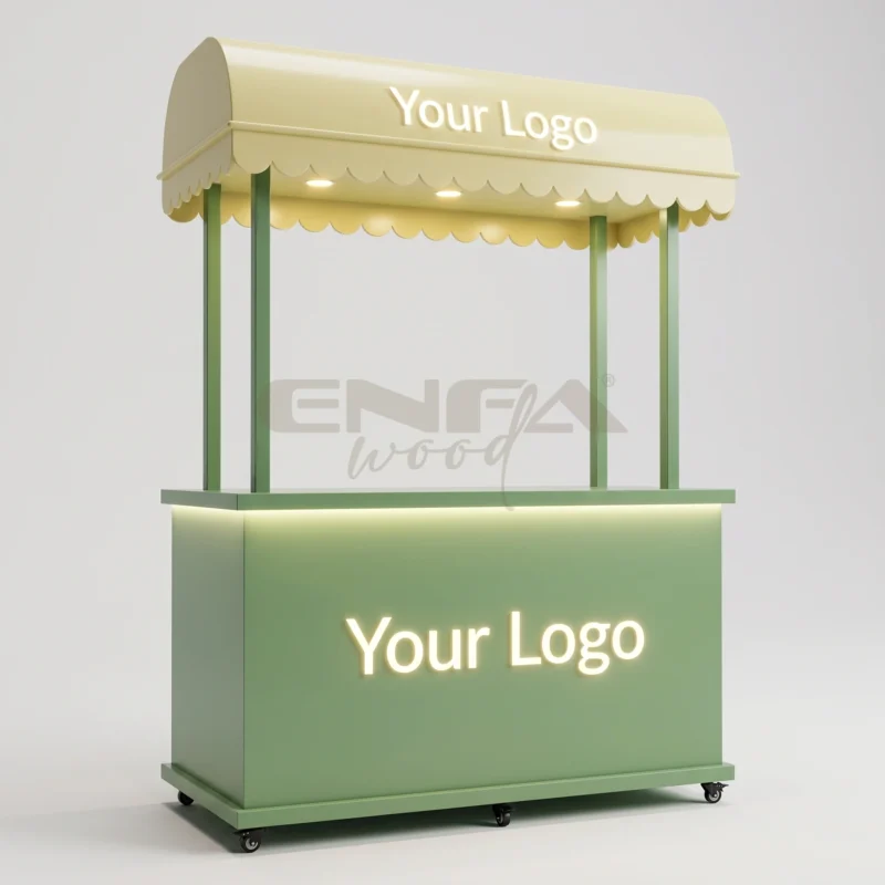 Fisto Detaylı Tente Çatılı Tatlı/İkram Standı - ENF-089 Fisto Detaylı Tente Çatılı Tatlı/İkram Standı