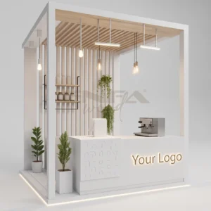 Ahşap Latalı Modüler Fuar Standı