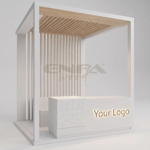 Ahşap Latalı Modüler Fuar Standı