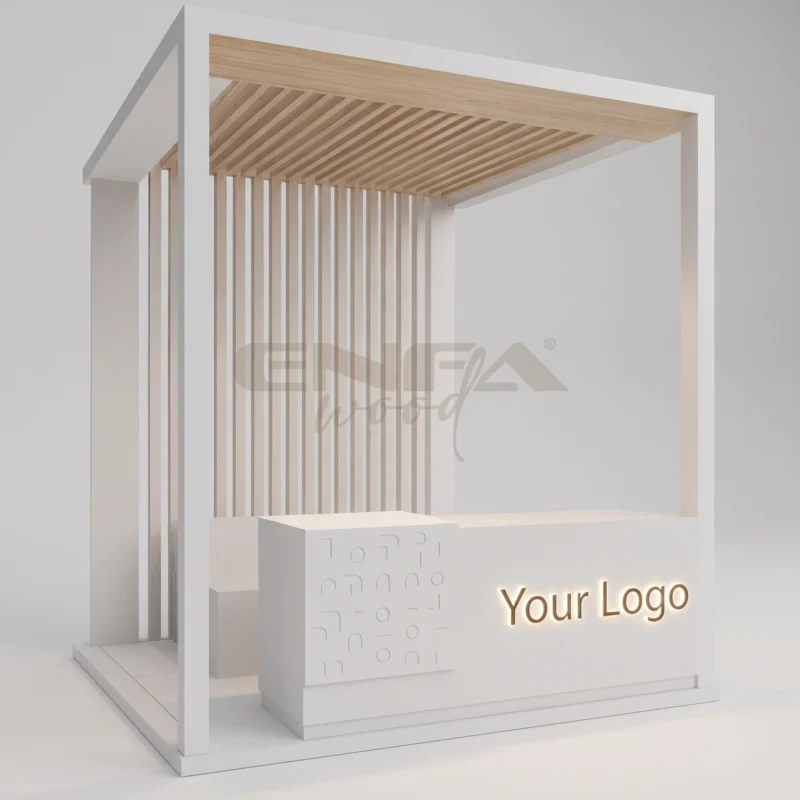 Ahşap Latalı Modüler Fuar Standı